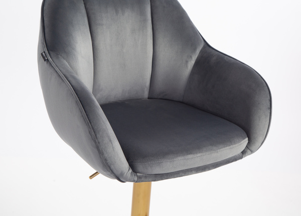 HOKER HR2055KW GRAFITOWY WELUR ZŁOTA PODSTAWA