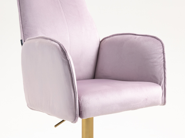 FOTEL HR280KW WRZOSOWY WELUR ZŁOTA PODSTAWA