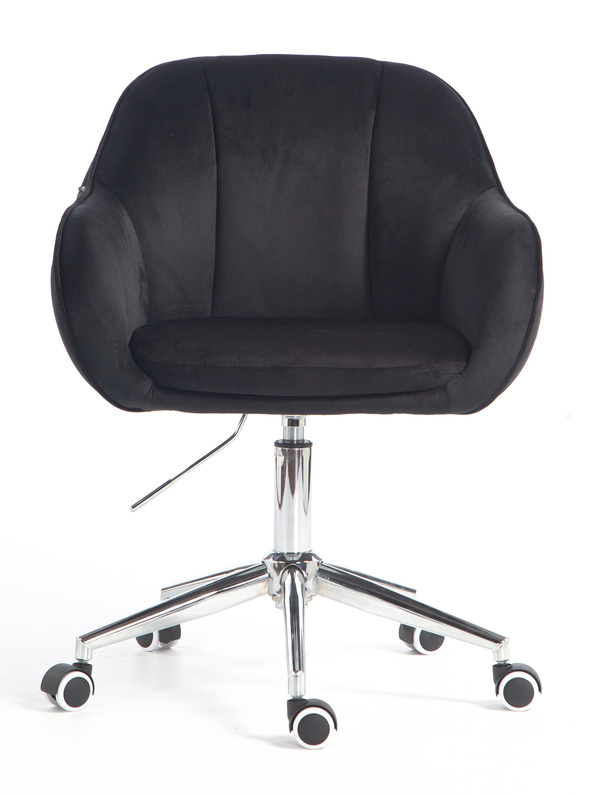 HOKER HR2055K CZARNY WELUR CHROMOWANA PODSTAWA