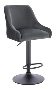 FOTEL HR920W GRAFITOWY WELUR CZARNA PODSTAWA