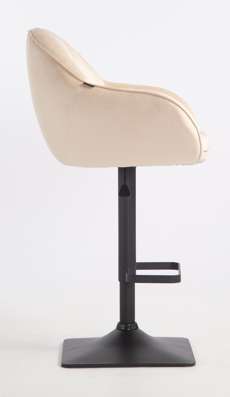 HOKER HR2055KW KREMOWY WELUR CZARNA PODSTAWA