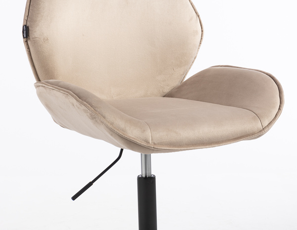 FOTEL HR350N LATTE WELUR CZARNA PODSTAWA