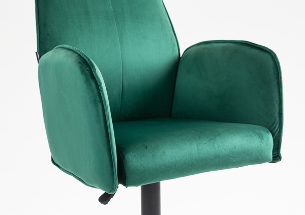 FOTEL HR280KW BUTELKOWA ZIELEŃ WELUR CZARNA PODSTAWA