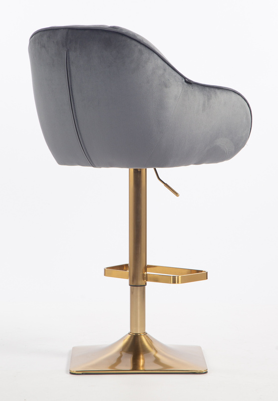 HOKER HR2055KW GRAFITOWY WELUR ZŁOTA PODSTAWA