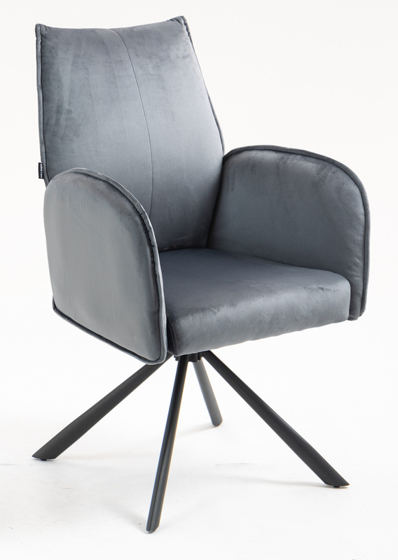 HOKER HR280 GRAFITOWY WELUR CZARNY PAJĄK