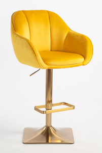 HOKER HR2055KW ŻÓŁTY WELUR ZŁOTA PODSTAWA