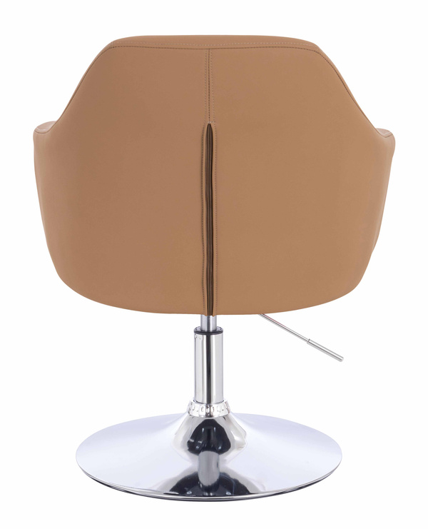 HOKER HR831N KARMELOWY EKOSKÓRA PREMIUM SOFT CHROMOWANA PODSTAWA