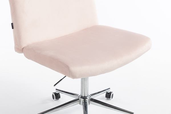 HOKER HR150K PUDROWY RÓŻ WELUR CHROMOWANA PODSTAWA