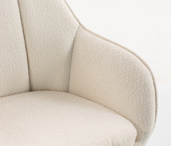 HOKER HR2055KW KREMOWY BARANEK CZARNA PODSTAWA