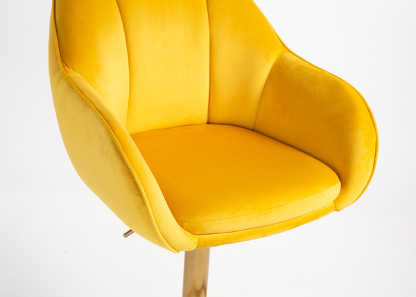 HOKER HR2055KW ŻÓŁTY WELUR ZŁOTA PODSTAWA