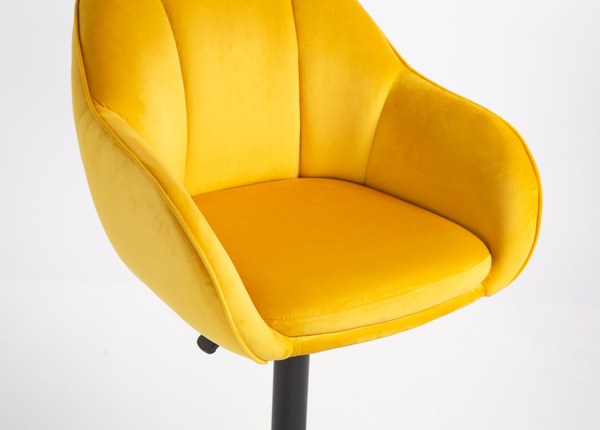 HOKER HR2055KW ŻÓŁTY WELUR CZARNA PODSTAWA