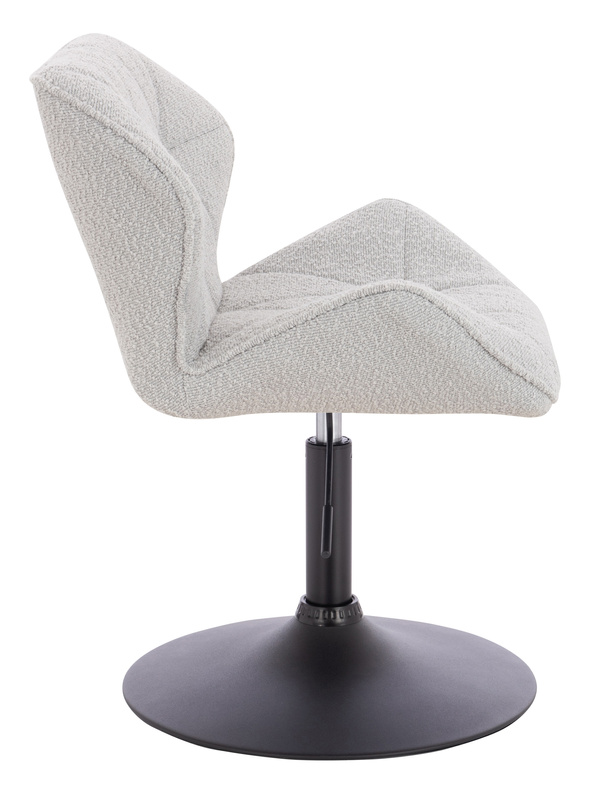 FOTEL HR111N SZARY BARANEK CZARNA PODSTAWA