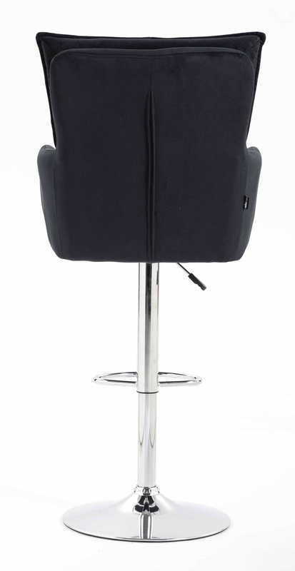 HOKER HR250W CZARNY WELUR  CHROMOWANA PODSTAWA