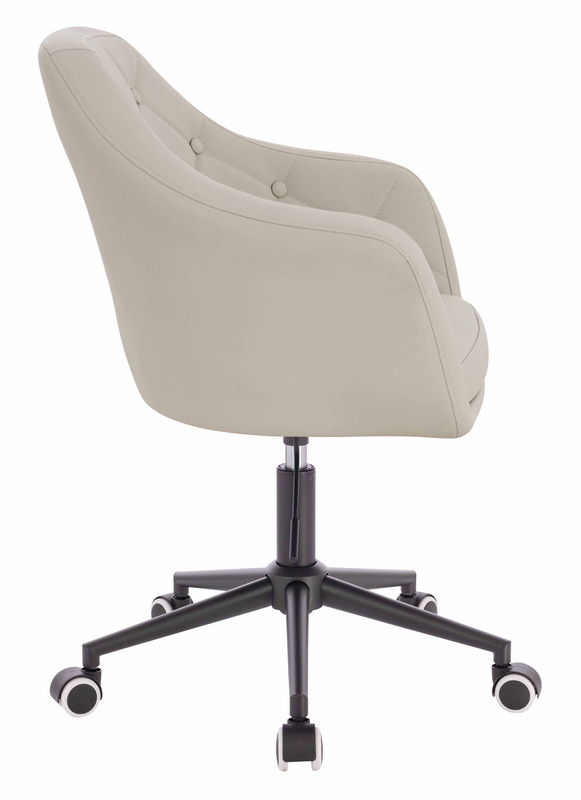 HOKER HR831K ECRU EKOSKÓRA PREMIUM SOFT CZARNA PODSTAWA