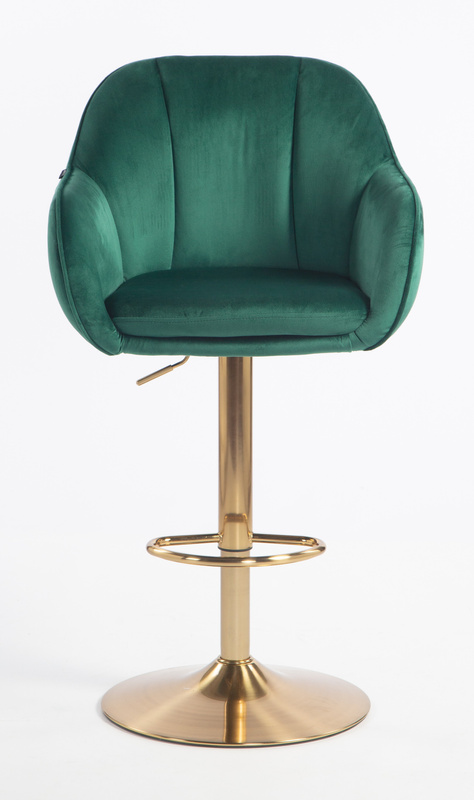 HOKER HR2055W BUTELKOWA ZIELEŃ WELUR ZŁOTA PODSTAWA