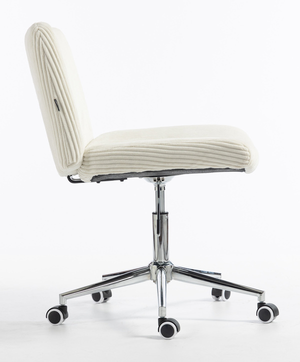 HOKER HR150K BIAŁY SZTRUKS CHROMOWANA PODSTAWA