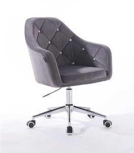 FOTEL HR830CK GRAFITOWY WELUR