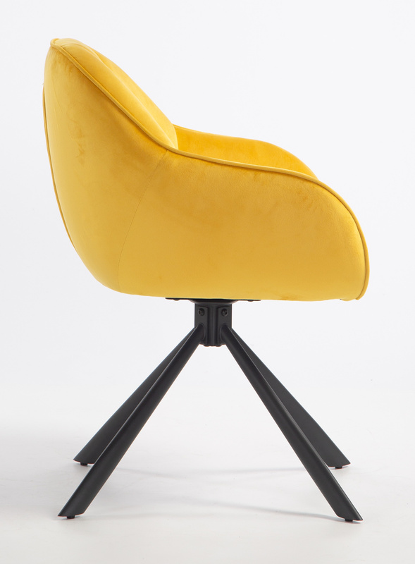 HOKER HR2055 ŻÓŁTY WELUR CZARNY PAJĄK