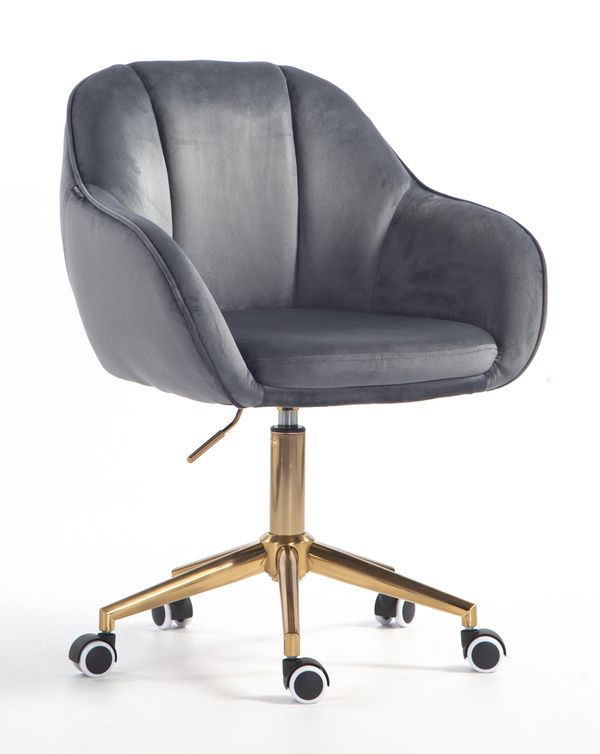 HOKER HR2055K GRAFITOWY WELUR ZŁOTA PODSTAWA