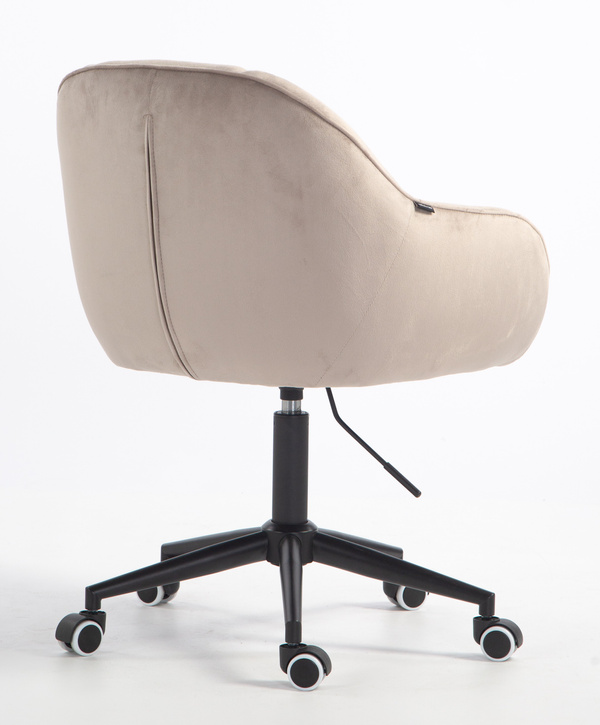 FOTEL HR2055K LATTE WELUR CZARNA PODSTAWA