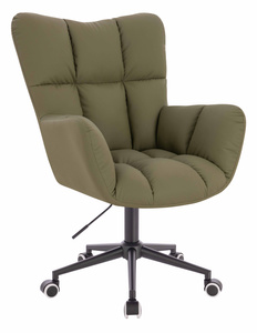 HOKER HR650K KHAKI EKOSKÓRA PREMIUM SOFT CZARNA PODSTAWA