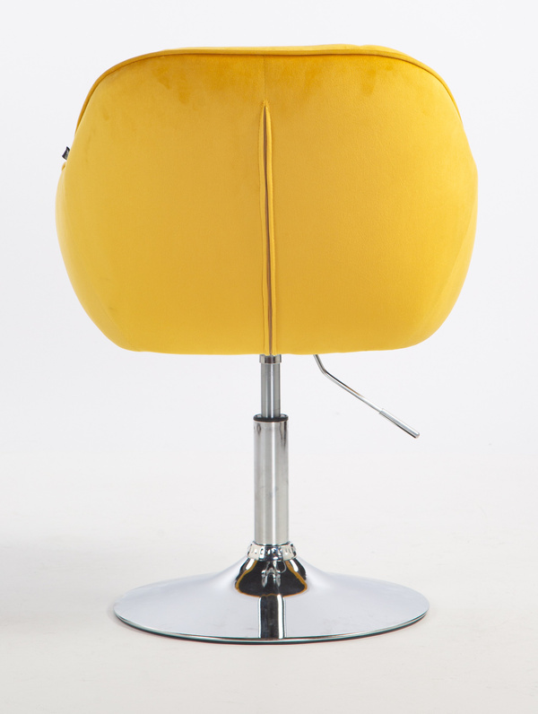 HOKER HR2055N ŻÓŁTY WELUR CHROMOWANA PODSTAWA