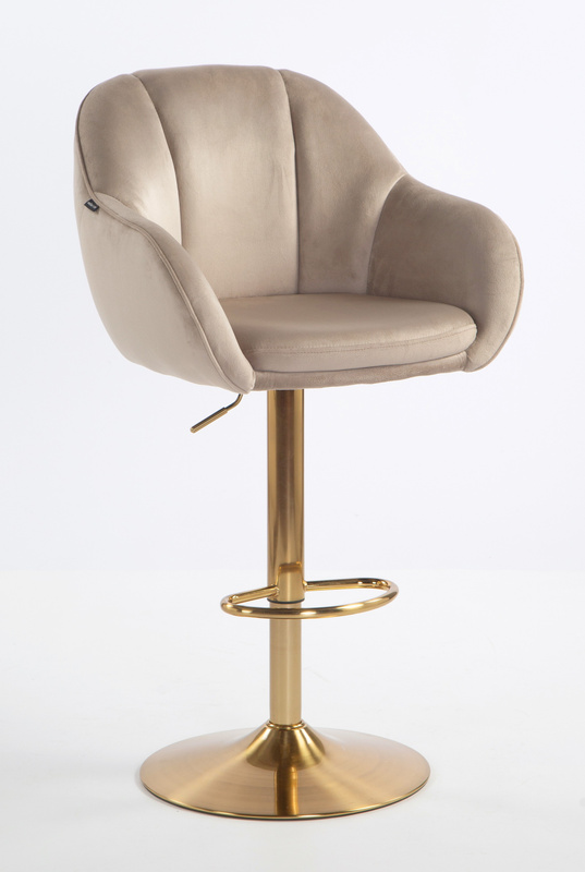 HOKER HR2055W LATTE WELUR ZŁOTA PODSTAWA