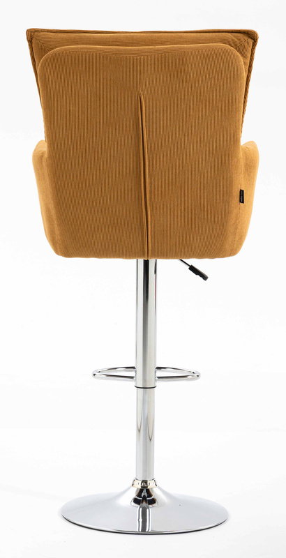 HOKER HR250W ŻÓŁTY CURRY PREMIUM CORD SZTRUKS CHROMOWANA PODSTAWA