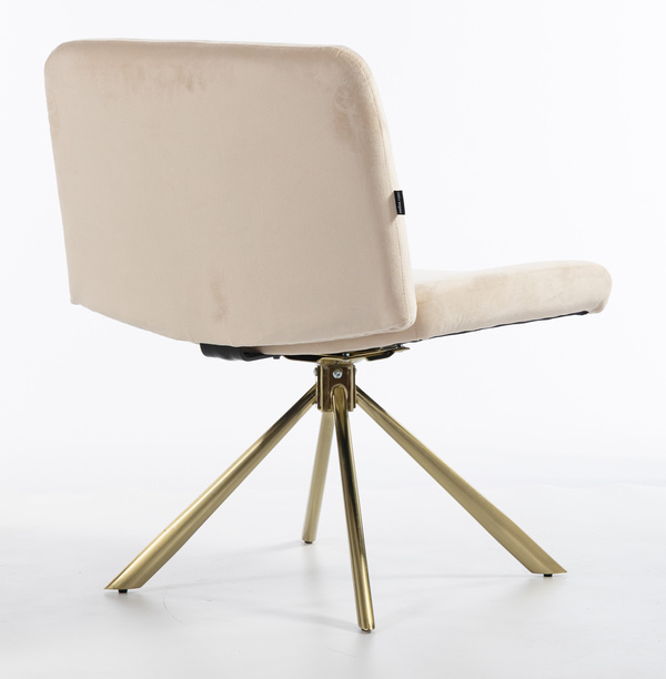 HOKER HR150 PAJĄK KREMOWY WELUR  ZŁOTA PODSTAWA