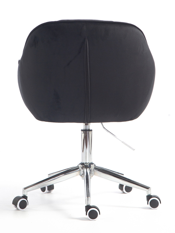 HOKER HR2055K CZARNY WELUR CHROMOWANA PODSTAWA