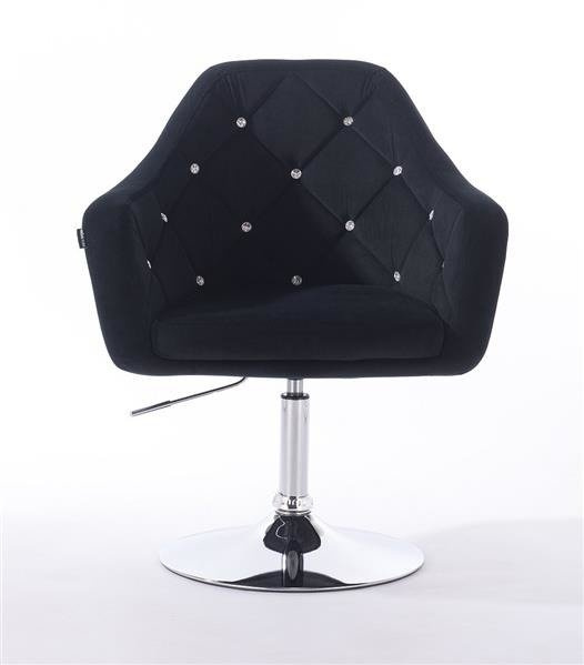 FOTEL HR830 CZARNY WELUR