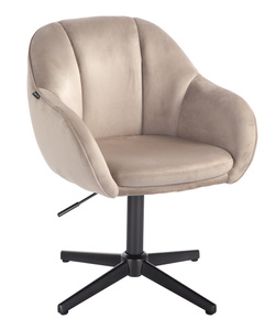 FOTEL HR2055CROSS LATTE WELUR CZARNA PODSTAWA