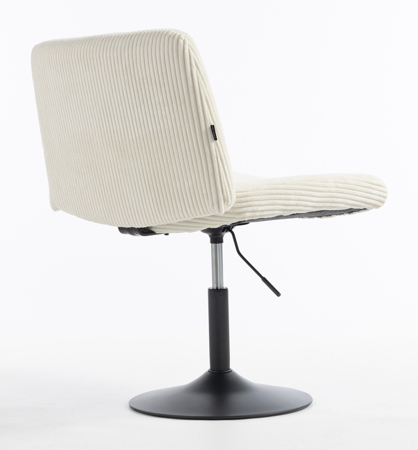 HOKER HR150N BIAŁY SZTRUKS CZARNA PODSTAWA