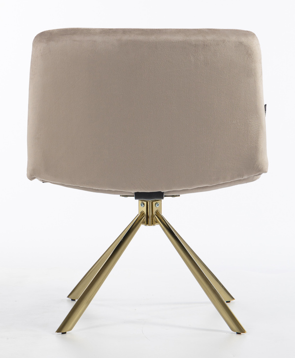 HOKER HR150 PAJĄK LATTE WELUR  ZŁOTA PODSTAWA