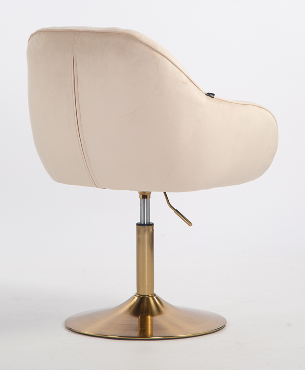 HOKER HR2055N KREMOWY WELUR ZŁOTA PODSTAWA