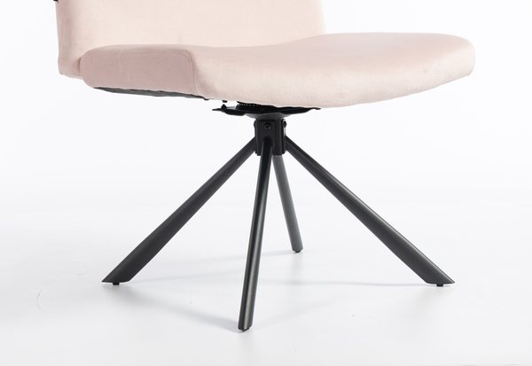 HOKER HR150 PAJĄK PUDROWY RÓŻ WELUR CZARNA PODSTAWA