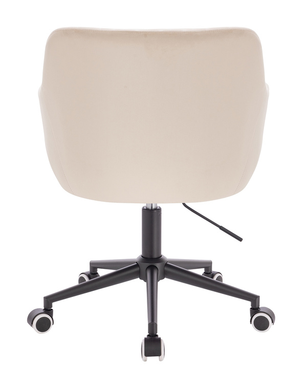FOTEL HR190K KREMOWY WELUR CZARNA PODSTAWA