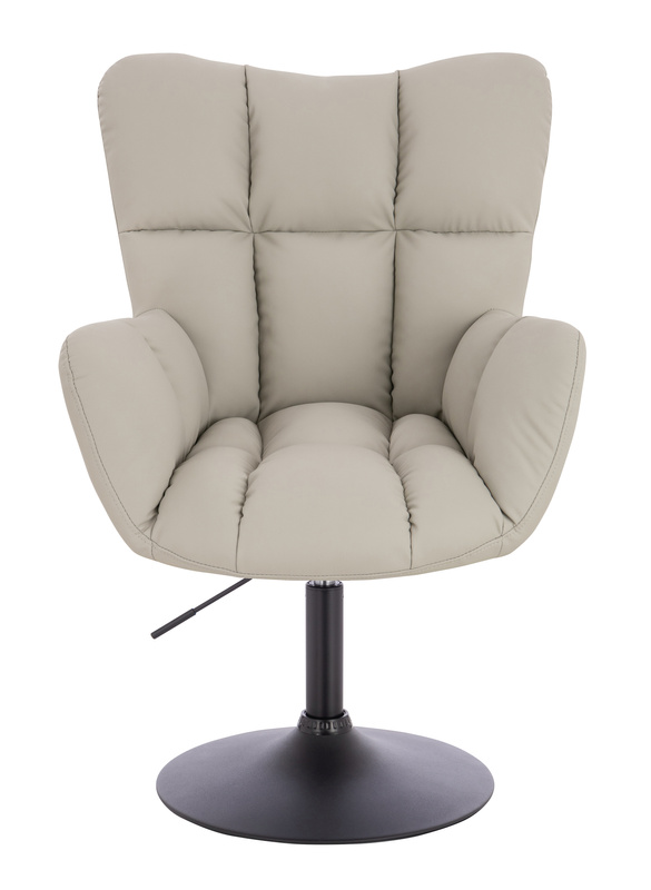 HOKER HR650N ECRU EKOSKÓRA PREMIUM SOFT CZARNA PODSTAWA