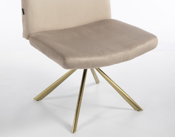 HOKER HR150 PAJĄK LATTE WELUR  ZŁOTA PODSTAWA