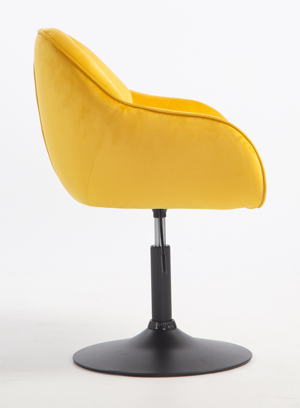 HOKER HR2055N ŻÓŁTY WELUR CZARNA PODSTAWA