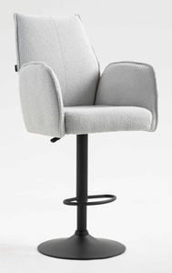 FOTEL HR280W SZARY BARANEK CZARNA PODSTAWA