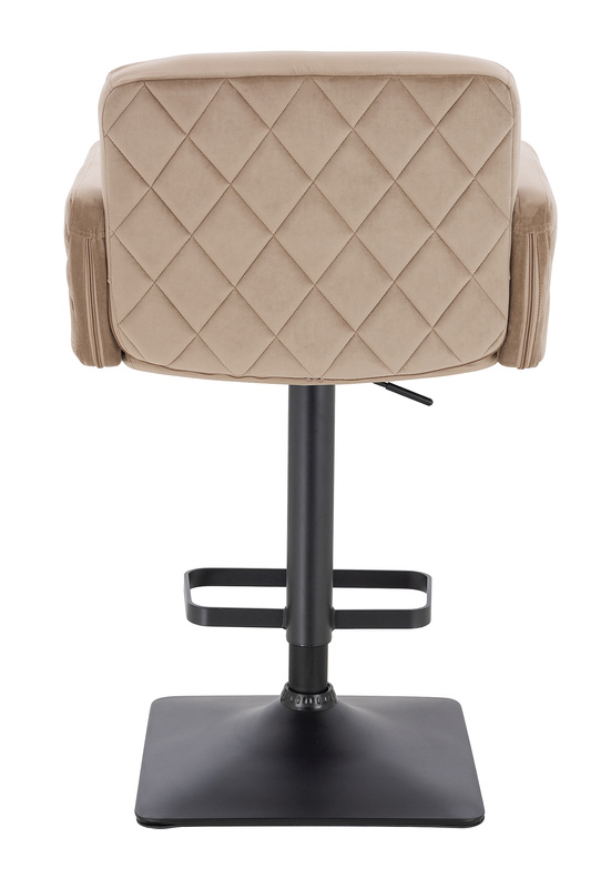 FOTEL HR802KW LATTE WELUR CZARNA PODSTAWA