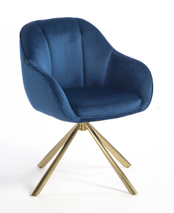 HOKER HR2055 CIEMNE MORZE WELUR ZŁOTY PAJĄK