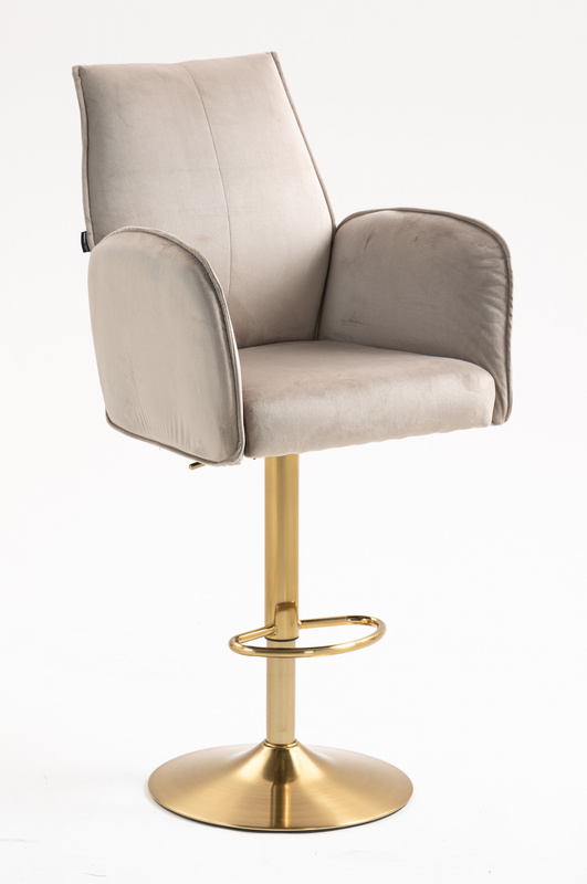 FOTEL HR280W LATTE WELUR ZŁOTA PODSTAWA