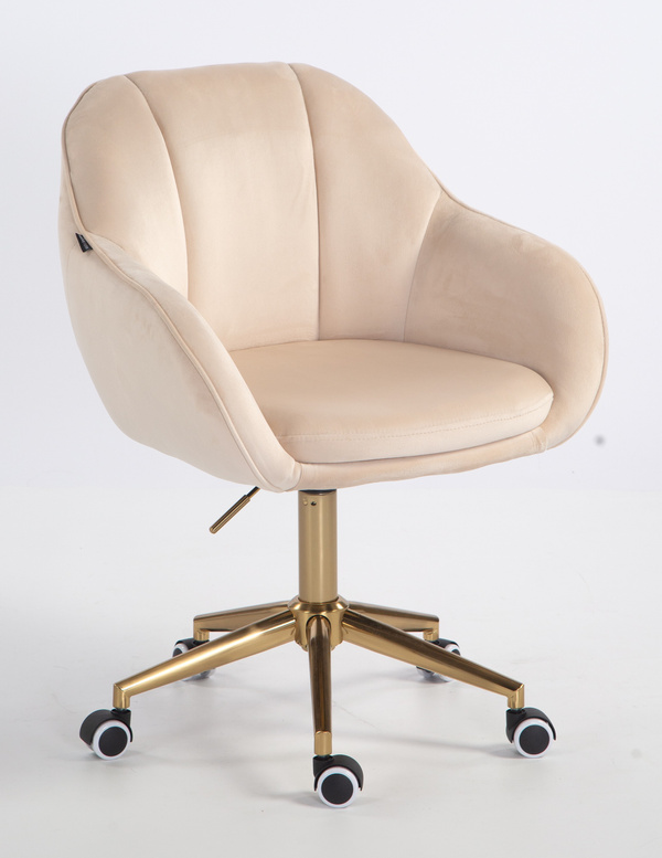 HOKER HR2055K KREMOWY WELUR ZŁOTA PODSTAWA