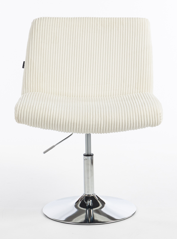 HOKER HR150N BIAŁY SZTRUKS CHROMOWANA PODSTAWA