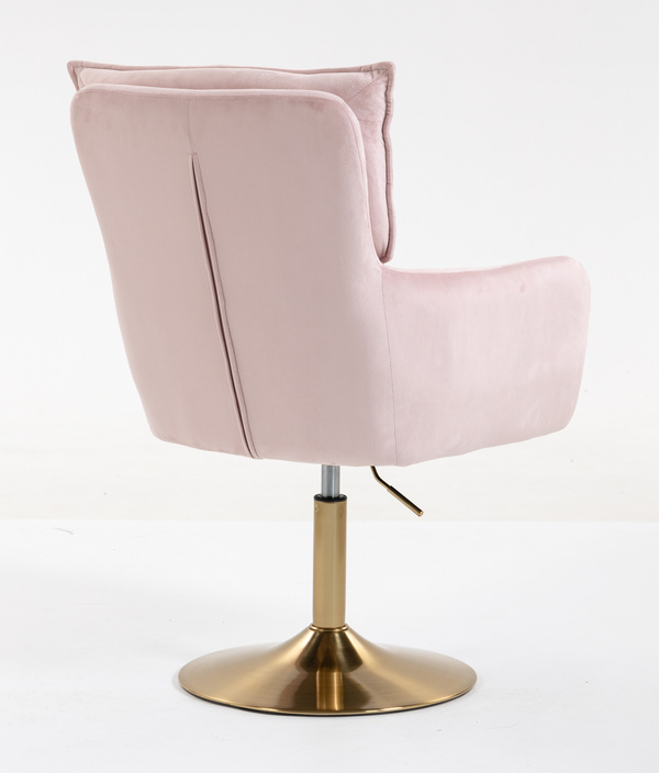 HOKER HR250N PUDROWY RÓŻ WELUR  ZŁOTA PODSTAWA