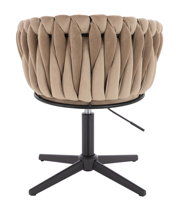 FOTEL HR750CROSS LATTE WELUR CZARNA PODSTAWA