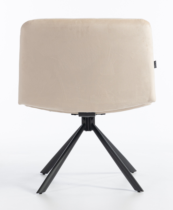 HOKER HR150 PAJĄK KREMOWY WELUR CZARNA PODSTAWA