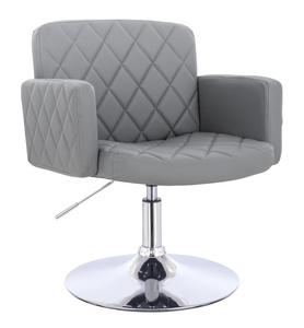 FOTEL HR802N SZARY CHROMOWANA PODSTAWA